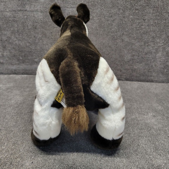 Wild Republic Okapi Plush Toy 2010 Brown White Stuffed Animal K & M Pellets - Picture 6 of 11